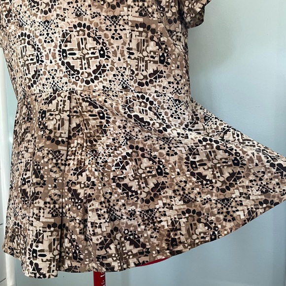 Daña Buchman Collared V-Neck plaid Blouse Sz M - Picture 5 of 10